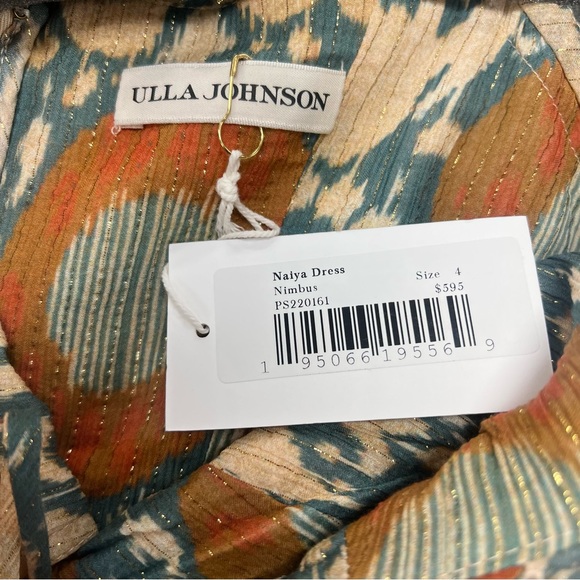 Ulla Johnson Naiya Metallic Long Sleeve Mini Dress - Picture 5 of 5